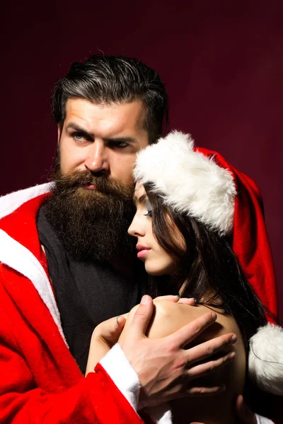 セクシーなクリスマスのカップル — ストック写真