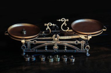 eski moda metalize retro demir ölçekler