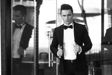 Açık takım elbise ceket adam