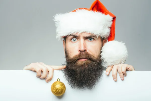 Hombre de Navidad con hoja de papel —  Fotos de Stock