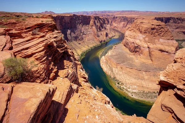 Horse Shoe Bend am Colorado River. Reise- und Abenteuerkonzept. — Stockfoto