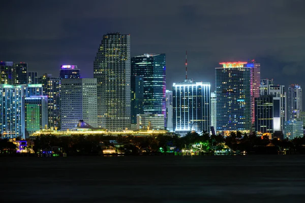 Miami, Florida, USA Stadtbild der Innenstadt Panorama. — Stockfoto