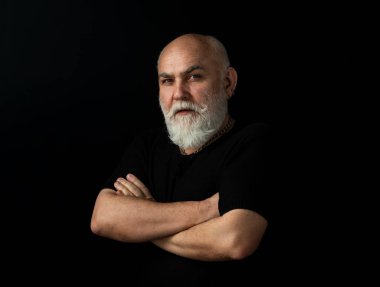 Yaşlı adamın portresi, yüzünü kapat..