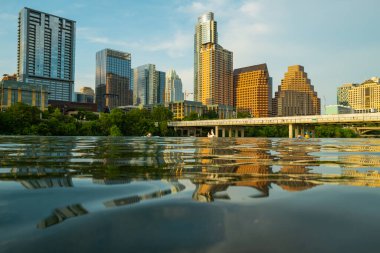 ABD 'de Austin Texas şehir merkezi manzarası.