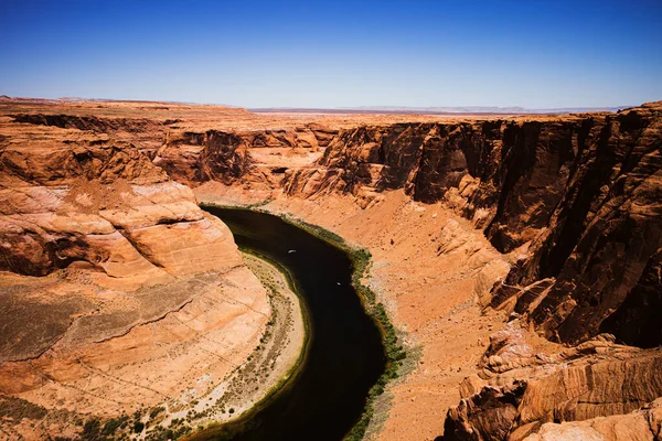 Der malerische Horseshoe Bend Canyon am Colorado River in Arizona. Hufeisenbiegung am Colorado River im Glen Canyon. — Stockfoto