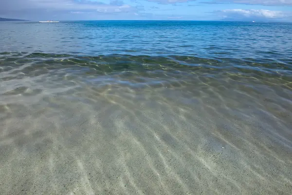 Stranden och tropiska havet bakgrund. Begreppet sommar avkoppling. — Stockfoto