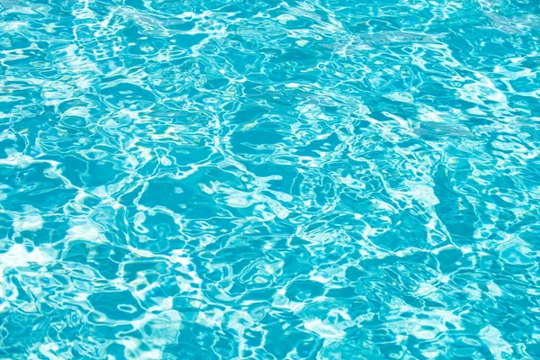 Abstract ripple wave and clear turquoise water surface in swimming pool, blue water wave for background and abstract design. — Stock Photo, Image