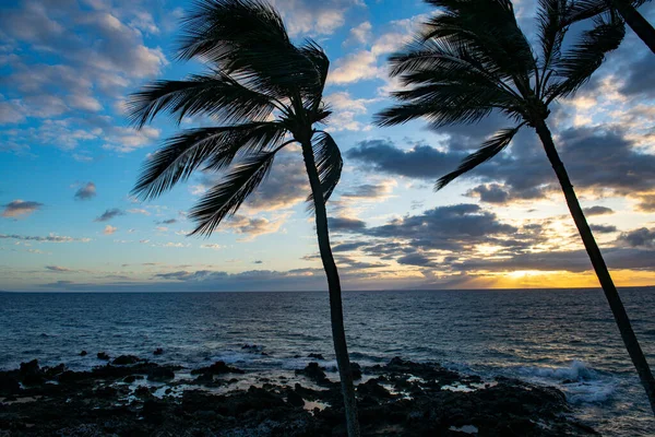 Tropical beach scene. Sea view from summer beach with sky. Coastal landscape. — Stock Photo, Image