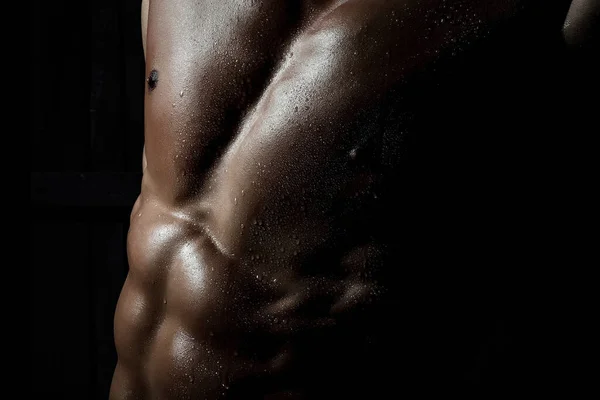 男性の筋肉胴 — ストック写真