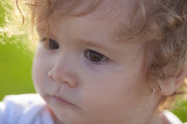 Çocuk portresi, makro, şirin bebek kafası..