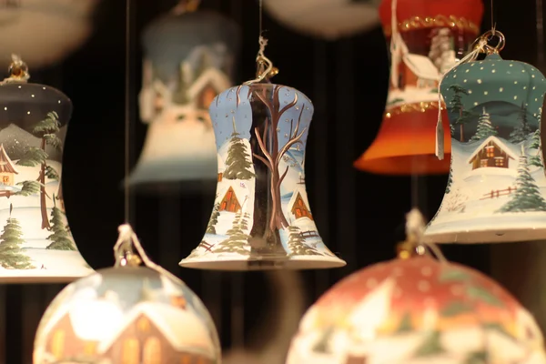 Bells - decorations on a Christmas tree — Stock Photo, Image