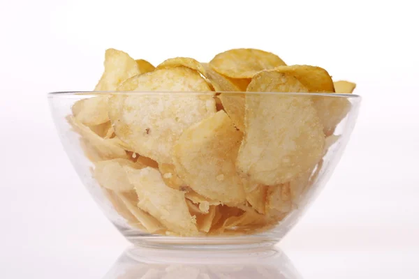 Patatas fritas con reflexión — Foto de Stock