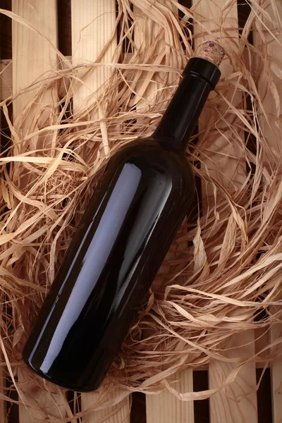 Flasche Rotwein — Stockfoto