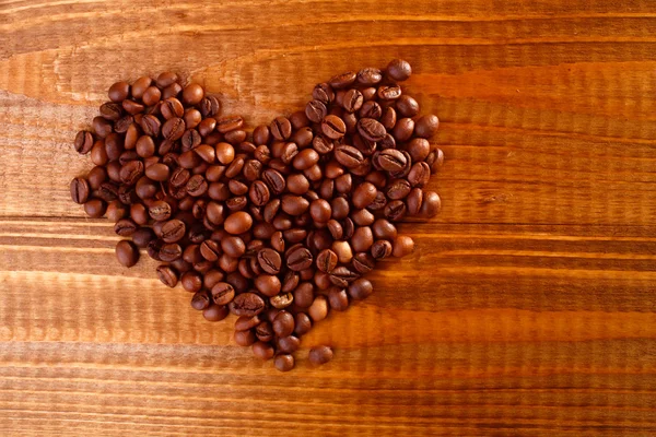 Corazón de granos de café — Foto de Stock