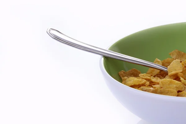 Corn flakes in a bowl — Stock Photo, Image