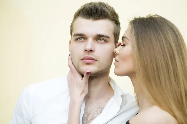 Tender romantic couple — Stock Photo, Image