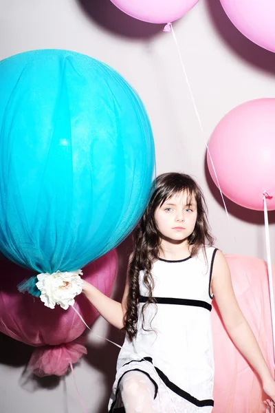 Little cutie with balloons — Stock Photo, Image