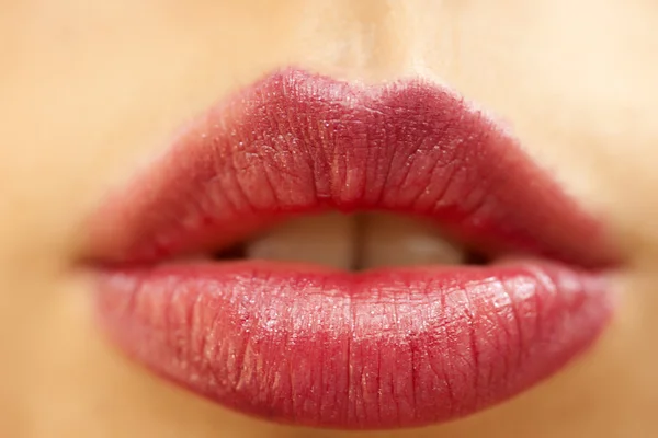 Sexy rode lippen close-upseksi kırmızı dudaklar portre — Stok fotoğraf