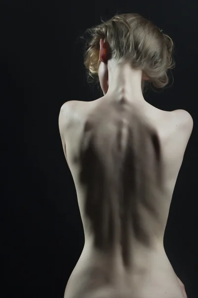 Karcsú levetkőzött női test — Stock Fotó