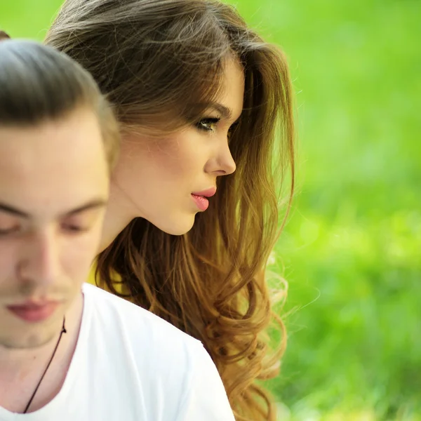 Portrait of young modern couple — Stock Photo, Image
