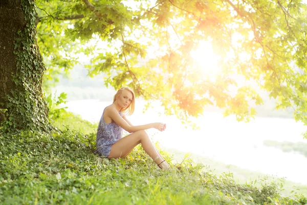 Sweet girl outdoor — Stok fotoğraf