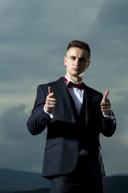 Successful man in formal suit