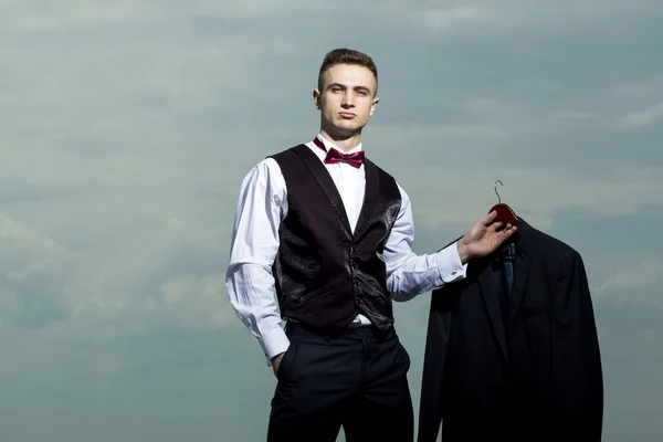 Young man in formal suit