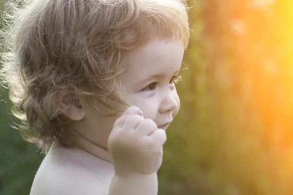 Playful boy outdoor — Stock Photo, Image