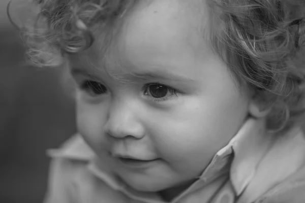 Close up portrait of a little one year old baby boy — Stock Photo, Image