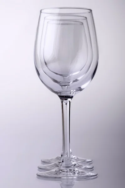 Three empty glasses — Stock Photo, Image