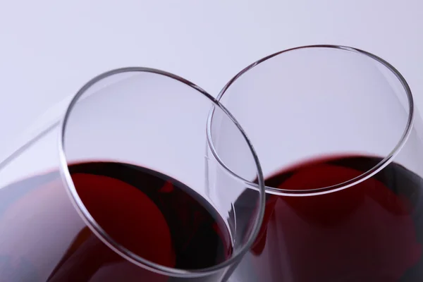 Two goblets with red wine — Stock Photo, Image