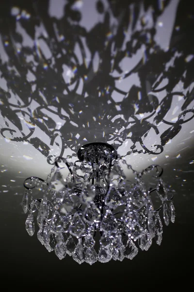 Beautiful glassy chandelier — Stockfoto