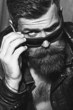 Portrait of attractive biker