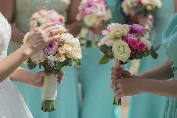 Fresh bouquets of roses
