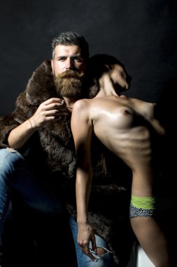 Smoking man and young woman