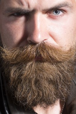 Closeup of unshaven man