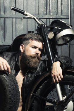 Handsome male with wheel