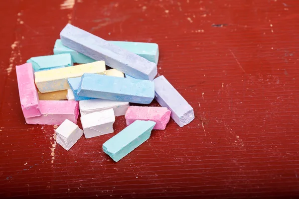 Heap of colorful chalk — Stock fotografie