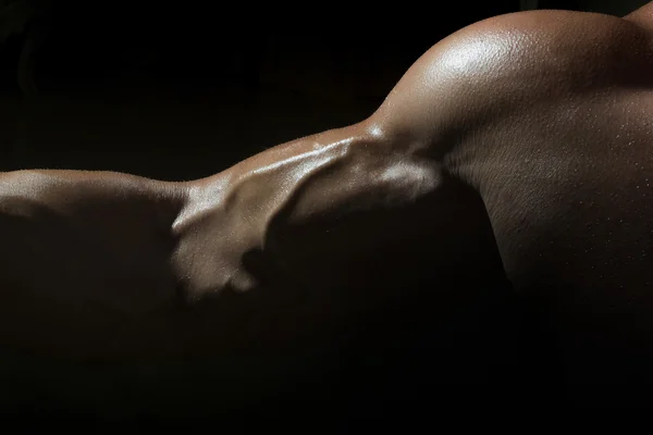 Male muscle closeup — Stock Photo, Image