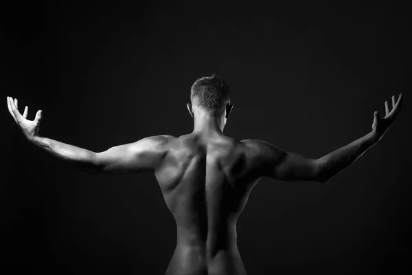 Male naked back — Stock fotografie