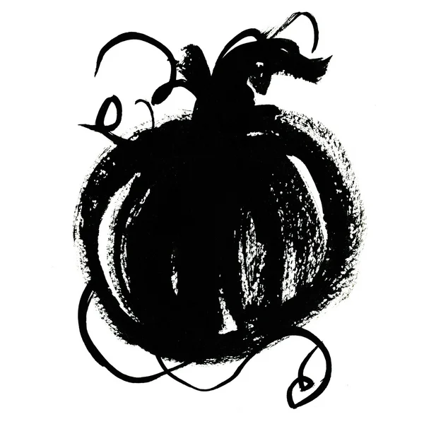 Ilustração de abóbora preta — Fotografia de Stock