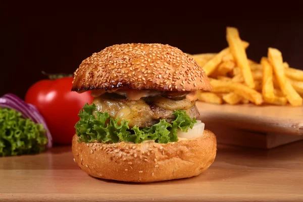 Appetizing fresh burger — Stock Photo, Image