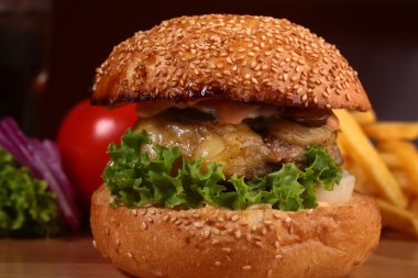 Appetizing fresh burger