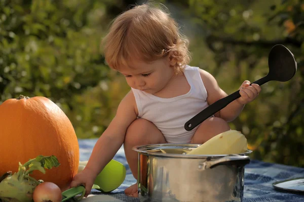 Cook baby boy — Stockfoto