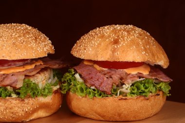 Taze lezzetli hamburger.
