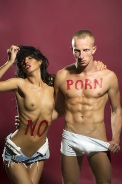 Couple with no porn message