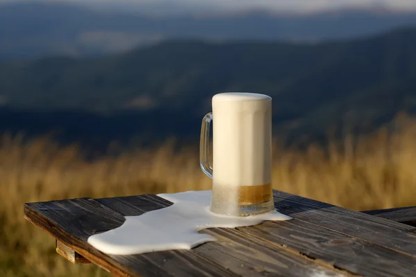 Frothy beer — Stock Photo, Image