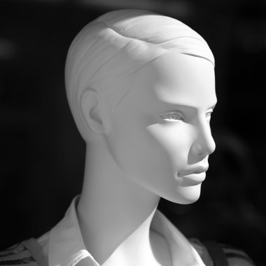 Closeup of mannequin