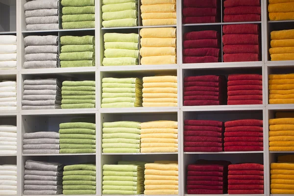 Shelf with towels — Stock Fotó