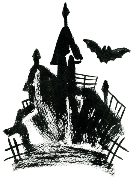 Palácio e morcegos — Fotografia de Stock
